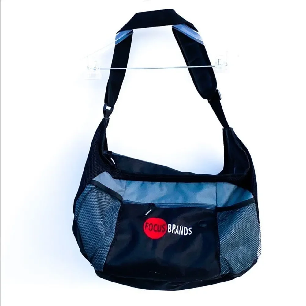 Focus Brands Gray Black Duffle Gym Travel Bag